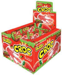 Жевательная резинка Buzzy Croc Mix Strawberry, 40 шт цена и информация | Сладости | pigu.lt