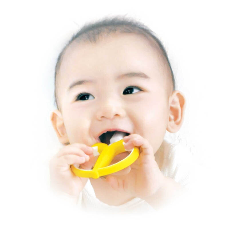 Pirmasis dantų šepetėlis Edisonmama Bananas KJ12532 kaina ir informacija | Dantų šepetėliai, pastos | pigu.lt