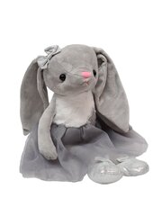 Плюшевый зайчик, серый, 40 см цена и информация | Мягкие игрушки | pigu.lt