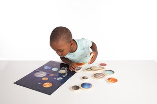 Деревянные диски Солнечной системы - 11 шт. цена и информация | Развивающие игрушки | pigu.lt