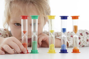 Песочные таймеры для детей, 30 сек, 1 мин, 3 мин, 5 мин и 10 мин (5 разных в наборе) цена и информация | Развивающие игрушки | pigu.lt
