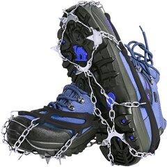 Batų apkaustai su 8 plieniniais spygliais, dydis L 41-44 цена и информация | Ледоходы, накладки на обувь | pigu.lt