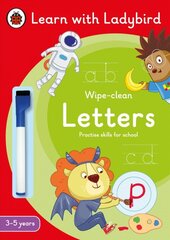 Letters: A Learn with Ladybird Wipe-Clean Activity Book 3-5 years: Ideal for home learning (EYFS) kaina ir informacija | Knygos mažiesiems | pigu.lt