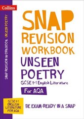 AQA Unseen Poetry Anthology Workbook: Ideal for Home Learning, 2022 and 2023 Exams kaina ir informacija | Knygos paaugliams ir jaunimui | pigu.lt