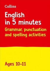 English in 5 Minutes a Day Age 10-11: Ideal for Use at Home kaina ir informacija | Knygos paaugliams ir jaunimui | pigu.lt