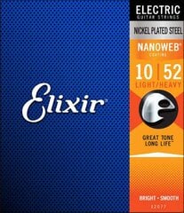 Струны для электронной гитары Elixir 12077 Nanoweb 10-52 цена и информация | Принадлежности для музыкальных инструментов | pigu.lt
