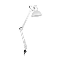 Настольная лампа EDM Melbourne E27 60 W флексо, металл, белая (24 x 98 cм) цена и информация | Настольные светильники | pigu.lt