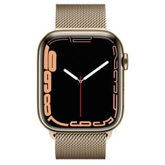 Apple Watch Series 7 45mm Gold Stainless Steel (Atnaujinta, būklė kaip nauja) kaina ir informacija | Išmanieji laikrodžiai (smartwatch) | pigu.lt