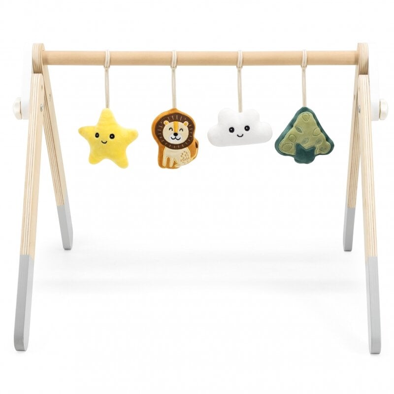 Medinis stovas su kabančiais žaislais kūdikiams, Viga kaina ir informacija | Žaislai kūdikiams | pigu.lt