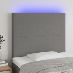 Galvūgalis su led, tamsiai pilkas, 90x5x118/128cm, audinys цена и информация | Кровати | pigu.lt