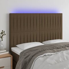 Galvūgalis su led, tamsiai rudos spalvos, 144x5x118/128cm kaina ir informacija | Lovos | pigu.lt