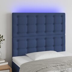 Изголовье со светодиодом, 80x5x118/128 см, синее цена и информация | Кровати | pigu.lt