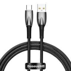 USB-кабель для USB-C Baseus Glimmer Series, 100 Вт, 1 м (черный) цена и информация | Кабели для телефонов | pigu.lt