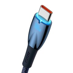 USB-кабель для USB-C серии Baseus Glimmer, 100 Вт, 1 м (синий) цена и информация | Кабели для телефонов | pigu.lt