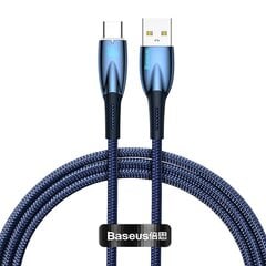 USB-кабель для USB-C серии Baseus Glimmer, 100 Вт, 1 м (синий) цена и информация | Кабели для телефонов | pigu.lt