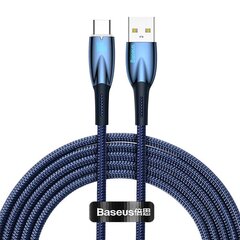 USB Kabelis USB-C Baseus Glimmer serija, 100W, 2m (mėlyna) kaina ir informacija | Laidai telefonams | pigu.lt