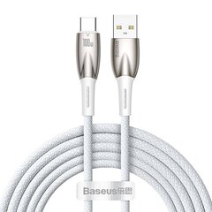 USB-кабель для USB-C серии Baseus Glimmer, 100 Вт, 2 м (белый) цена и информация | Кабели для телефонов | pigu.lt