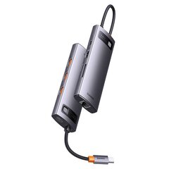 Концентратор 8-в-1 серии Baseus StarJoy, USB-C на 3x USB 3.1 + HDMI + USB-C PD + RJ45 + microSD|SD цена и информация | Адаптеры, USB-разветвители | pigu.lt