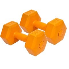 Hantelių rinkinys Eb Fit, 2x2 kg, oranžinis цена и информация | Гантели, гири, штанги | pigu.lt