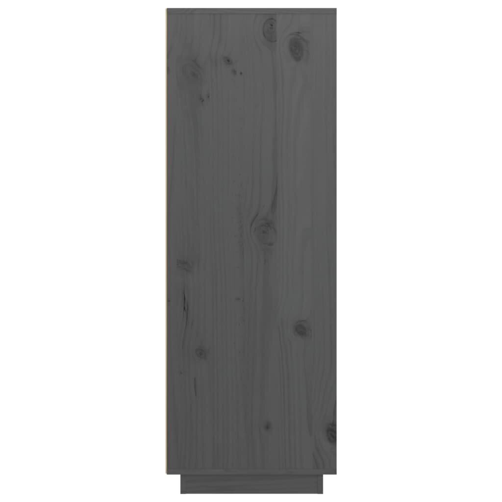 Komoda, Pušies medienos masyvas, 89x40x116,5cm, pilka kaina ir informacija | Komodos | pigu.lt