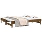 Ištraukiama lova, medaus ruda, 2x(100x200)cm, pušies masyvas цена и информация | Lovos | pigu.lt