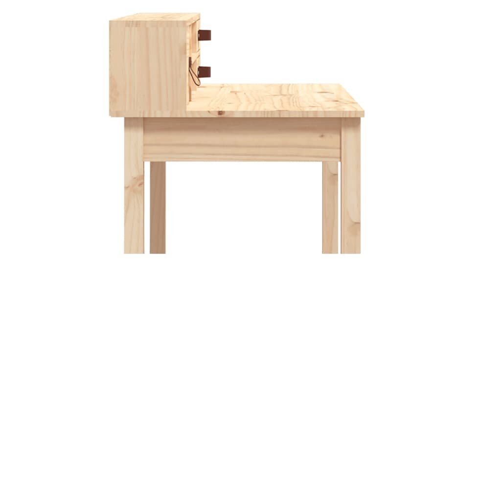 Rašomasis stalas, 110x50x93cm, pušies medienos masyvas kaina ir informacija | Kompiuteriniai, rašomieji stalai | pigu.lt