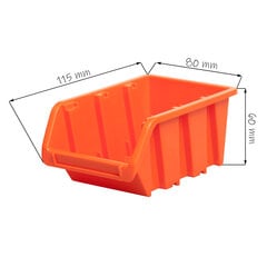 Plastikinė dėžutė Botle 80x115x60 mm, oranžinė kaina ir informacija | Įrankių dėžės, laikikliai | pigu.lt