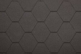 Bituminių čerpių rinkinys Hexagonal Rock H330BLACK, juodos spalvos цена и информация | Кровельные покрытия | pigu.lt