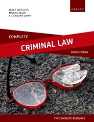 Complete Criminal Law: Text, Cases, and Materials 8th Revised edition цена и информация | Книги по экономике | pigu.lt