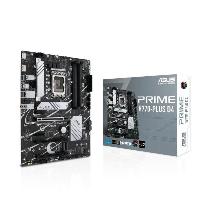 Asus PRIME H770-PLUS D4, ATX, LGA1700, DDR4 цена и информация | Pagrindinės plokštės | pigu.lt