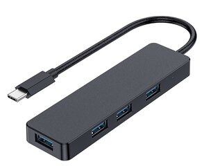 USB Centrmezgls Gembird USB Type-C 4-port Black цена и информация | Адаптеры, USB-разветвители | pigu.lt