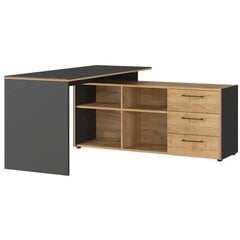 Rašomasis stalas Actona, 145x40x75cm, juoda/ruda kaina ir informacija | Kompiuteriniai, rašomieji stalai | pigu.lt
