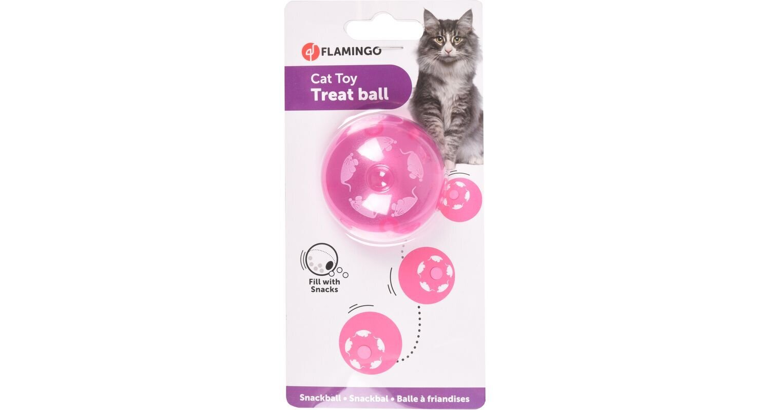 Žaislas katei kamuoliukas Flamingo, ø 5,5 cm kaina ir informacija | Žaislai katėms | pigu.lt