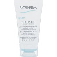 Крем-дезодорант для чувствительной кожи Biotherm Deo Pure Sensitive Cream, 40 мл цена и информация | Дезодоранты | pigu.lt