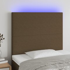 Galvūgalis su led, tamsiai rudos spalvos, 100x5x118/128cm kaina ir informacija | Lovos | pigu.lt