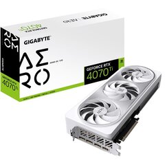 Gigabyte GeForce RTX 4070 Ti AERO OC 12G (GV-N407TAERO OC-12GD) kaina ir informacija | Vaizdo plokštės (GPU) | pigu.lt