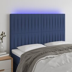 Изголовье со светодиодом, 144x5x118/128 см, синее цена и информация | Кровати | pigu.lt