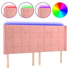 Изголовье со светодиодом, розовое, 163x16x118/128 см цена и информация | Кровати | pigu.lt