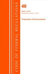 Code of Federal Regulations, Title 40 Protection of the Environment 1-49, Revised as of July 1, 2017 kaina ir informacija | Ekonomikos knygos | pigu.lt