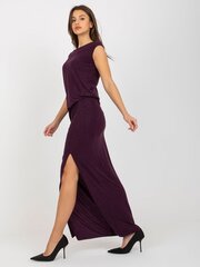 темно-пурпурное блестящее вечернее платье-макси цена и информация | Платья | pigu.lt