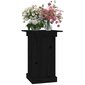 Gėlių stovas, juodas, 40x40x60cm, pušies medienos masyvas kaina ir informacija | Gėlių stovai, vazonų laikikliai | pigu.lt
