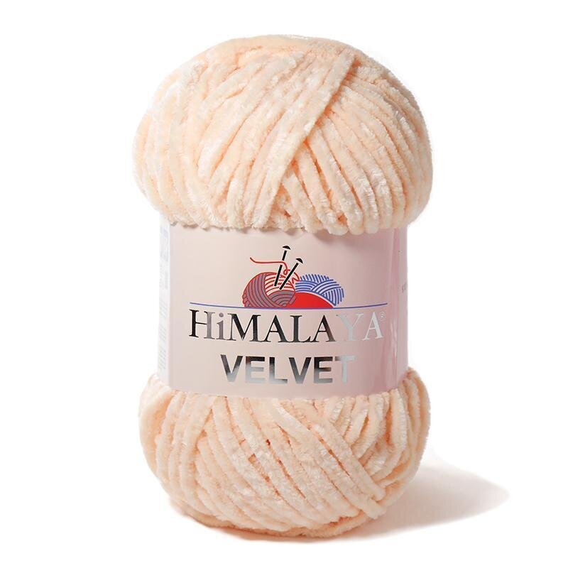 Siūlai Himalaya® Velvet 90033 baltas 100 g, 120 m. цена и информация | Mezgimui | pigu.lt