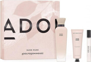 Rinkinys moterims Adolfo Dominguez Agua Fresca Nude Musk, 3 vnt. kaina ir informacija | Kvepalai moterims | pigu.lt