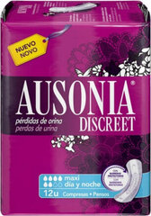 Įklotai nuo pratekėjimo Ausonia Discreet Maxi, 12 vnt. kaina ir informacija | Tamponai, higieniniai paketai, įklotai | pigu.lt