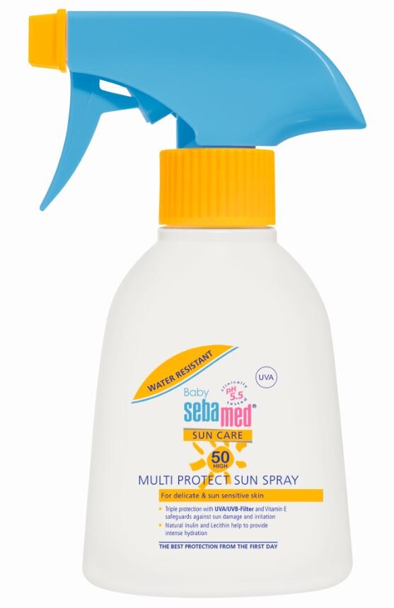 Kūdikių apsauginis purškiklis nuo saulės Sebamed Baby SPF50, 200 ml kaina ir informacija | Kremai nuo saulės | pigu.lt