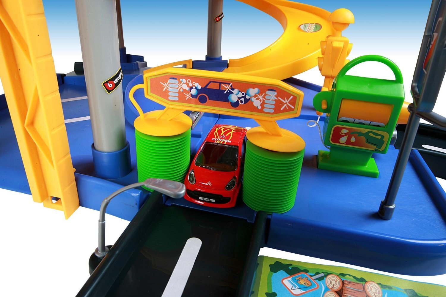Automobilių stovėjimo aikštelė su čiuožykla, Burago цена и информация | Žaislai berniukams | pigu.lt