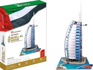 3D dėlionė CubicFun „Viešbutis Burj al-Arab“, 101 detalė kaina ir informacija | CubicFun Vaikams ir kūdikiams | pigu.lt