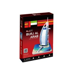 3D dėlionė CubicFun „Viešbutis Burj al-Arab“, 44 detalės kaina ir informacija | Dėlionės (puzzle) | pigu.lt