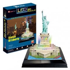 3D пазл CubicFun LED Статуя Свободы цена и информация | Пазлы | pigu.lt
