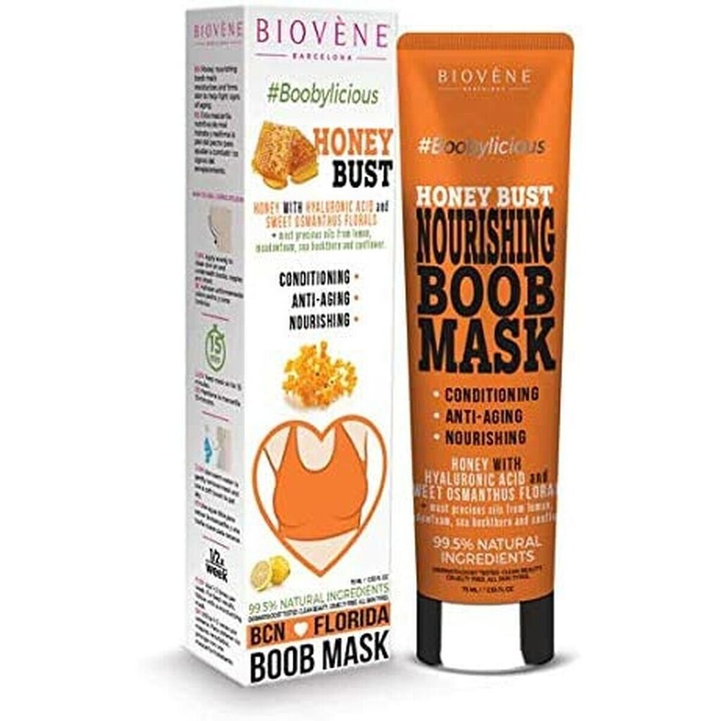 Stangrinanti krūtinės kaukė Biovene Honey Bust Extra Nourishing Boob Treatment, 75ml kaina ir informacija | Anticeliulitinės, stangrinamosios priemonės | pigu.lt